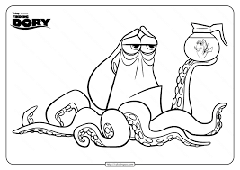 Dory, the cute blue fish of the cute friend nemo from finding nemo is now coming back through the latest disney pixar film, finding dory. Disney Finding Dory And Hank Pdf Coloring Pages Disney Finding Dory Coloring Pages Finding Dory