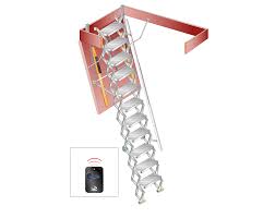 These impressive scissor lift ladder are ideal for a variety of commercial workshop usage. Electrical Scissor Stair Type Large