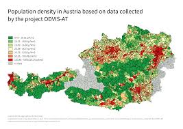 Population Density Of Austria Vivid Maps Map Data Map Cartography