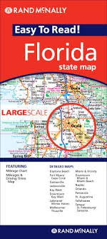 rand mcnally large scale map florida 9780528869617 amazon