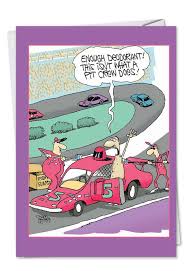 ↪ check out our birthday greetings images you just imagine how the birthday man will be glad to get such images, because it is important for him to get attention of other people. Nascar Pit Crew Funny Birthday Greeting Card