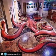 I Love This Repost Awesome Arts Amazing 3d Art Comment Octopus In Your Language Artist Motorize Art Bonsoy1 Floor Murals 3d Street Art Octopus Art