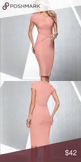Ribbed Midi Dress Ribbed Midi Dress Dresses Peach Color Dress
