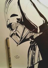 Darthvader Art From Starwars 9 X 12 With Micron Pens Find This And Other Drawings On Instagram Jca Star Wars Art Star Wars Drawings Star Wars Art Drawings