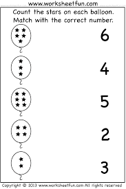 Count And Match One Worksheet Free Printable Worksheets Printable Preschool Worksheets Preschool Math Worksheets Pre K Math Worksheets