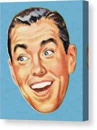 Smiling Man Looking to the Side #4 Canvas Print