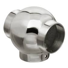 Stainless steel 304 316 tube balustrade railing staircase handrail ball post cap decoration round ball. Polished Stainless Steel Ball Tee 1 1 2 Od 40 704 1h Architectural Railings Ball Fittings