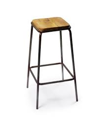 Tabouret De Bar Carre En Metal Noir Et Bois Tabouret De Bar Tabouret Tabouret De Bar Bois