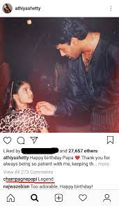 Clearly, fans were delirious and intrigued. Here S Why Drake Left A Comment On Athiya Shetty S Instagram Post About Suniel Shetty
