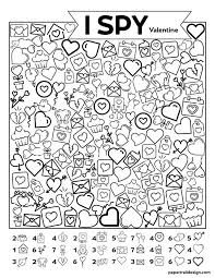Free Printable Valentine I Spy Activity Paper Trail Design Christmas Worksheets Christmas Classroom Christmas School
