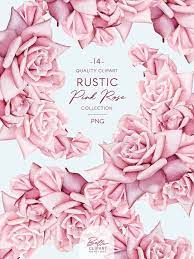 Rustic Roses Clipart Pink Wedding Flowers Vintage Etsy Clip Art Vintage Wedding Flowers Pink Wedding Flowers