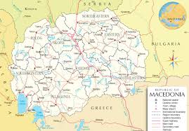 Граничит на западе с албанией, на севере с сербией, на востоке с болгарией, на юге с грецией. Makedoniya Na Karte Evropy
