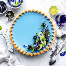 Butterfly Pea Flower Lime Tart Recipe Lime Tart Suncore Foods Flower Desserts