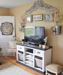 Easy Farmhouse Style Tv Stand Makeover Living Room Decor Ideas Living Room Tv Stand Room Wall Decor Tv Stand Decor