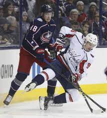 Backstrom S Late Goal Lifts Capitals Over Blue Jackets 3 2 Columbus Blue Jackets Blue Jacket Blue