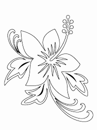 Hawaiian Flower Coloring Page New Tropical Flower Drawings Cliparts In 2020 Printable Flower Coloring Pages Flower Coloring Pages Bird Coloring Pages