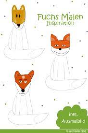 Süße linie symbol fuchs gesicht cartoon malvorlage fuchs fuchs gesicht malvorlage fuchs malen online finden sie eine vielzahl an wunderschönen fuchs malvorlage welche sie einfach und bequem. Fuchs Malen Mit Vorlage Geht Es Ganz Einfach Kreativsein Blog Fuchs Basteln Fuchs Zeichnen Malen