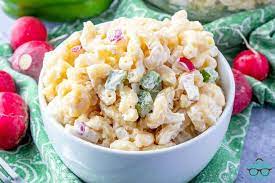 Easy macaroni salad is loaded with veggies, cheese and more. The Best Macaroni Salad Video The Country Cook
