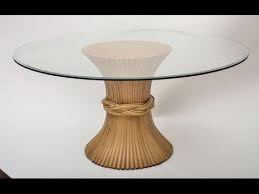 Hang a sparkling chandelier or oversized pendant light above a glass dining. Awesome Table Bases For Glass Tops Idea Youtube Round Glass Table Top Round Glass Table Wood Table Bases