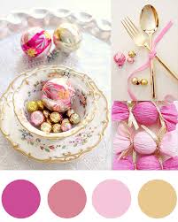 Neutral color palette with pink undertones. Christmas Colour Palette Candy Pink Gold Polka Dot Wedding