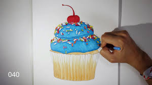 Who doesn't love to eat cupcakes? How To Draw A Cupcake Tutorial With Markers And Colored Pencils Art N Fly