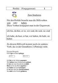 Perfekt Unterrichtsmaterial Im Fach Deutsch In 2020 Deutsch Lernen Unterrichtsmaterial Lernen