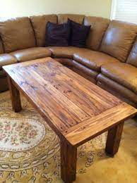 This is a table with a wooden base and metal legs. Rustic Coffee Table To Possibly Replace The Evil Coffee Table That Attacks Me All The Time Diy Farmhouse Coffee Table Coffee Table Farmhouse Coffee Table