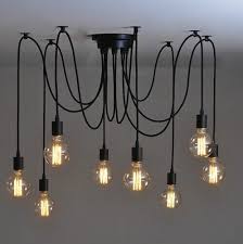 Loft American Country Industrial Warehouse Edison Vintage Ceiling Lamps For Home 6 Lights 8 Lamps Retro Chandelier Ceiling Pendant Lights Pendant Ceiling Lamp