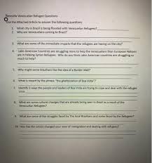 Newsela is a collection of fun engaging articles for reading. Solved Newsela Venezuelan Refugee Questions O Use The Att Chegg Com