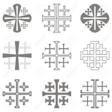 Jerusalem being the center of the universe and the four. Vector Set With Jerusalem Cross Royalty Free Cliparts Vectors And Stock Illustration Image 139746708