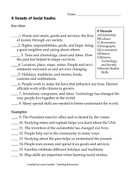 Our team has come up with some greatly engaging social studies worksheets, incorporating all the essential areas like history, civics and geography. 8 Strands Of Social Studies Worksheet Printable Pdf Download
