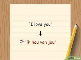 To have a crush on. How To Say I Love You In Dutch 9 Steps With Pictures Wikihow
