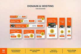 Domain Hostings Web Ad Banner Template Banner Ads Web Ads Banner Template