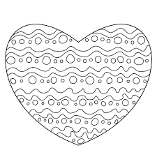 Click a hearts image below to go to the printable hearts coloring pages. Coloring Page Heart Shaped With Waves And Circles Valentine Card With Simple Patterns 3619183 Vector Art At Vecteezy