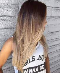 Long Layered Brown To Blonde Ombre Ombre Hair Blonde Haircut For Thick Hair Long Hair Styles