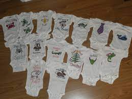 Activity For A Baby Shower Decorate Onesies Buy Some Stencils From A Craft Store Like Michael S And Permanent Markers And Onesies Baby Shower Baby Onesies