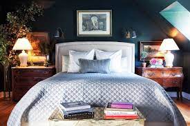 Two bedside nightstands, designed professor reinhold stotz, germany, 1950. 30 Bedrooms That Wow With Mismatched Nightstands Bedroom Redesign Contrasting Bedside Tables Remodel Bedroom