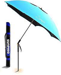 Sunphio Sonnenschirm Strand Uv Schutz Und Windfest Beach Umbrella Umbrella Sand Anchor