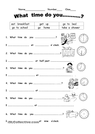What Time Do You English Worksheets For Kids Time Worksheets Learning English For Kids