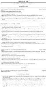 Senior manager, financial planning & analysis and operations resume. Corporate Financial Planning Analysis Resume Sample Mintresume