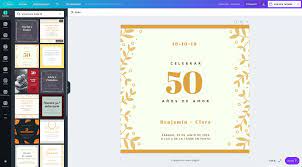 Son invitaciones que sirven para bodas, fiestas de cumpleaños, baby shower entre otros eventos, el paquete contiene invitaciones de boda cortadas con láser y se encuentran fabricadas con papel de perla de alta calidad. Disena Invitaciones De Bodas De Oro Online Gratis Canva