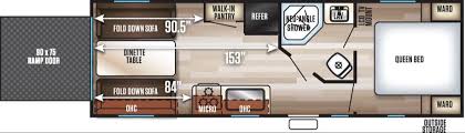 This 29' 0 toy hauler has slides and can sleep 4 people. New 2019 Cherokee Grey Wolf 22rr Overview Berryland Campers
