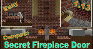 minecraft incredible hidden fireplace door to secret base aquatic update 1 13 minecraft1 13 secretdoor fireplace doors minecraft designs minecraft tutorial