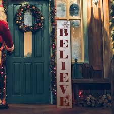 Maybe you would like to learn more about one of these? Reusable Vertical Believe Stencil Diy Christmas Porch Sign Essential Stencil