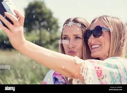 Twins selfie hi-res stock photography and images
