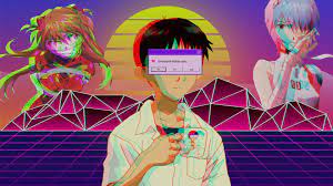 Evangelion Neon Genesis Evangelion Vaporwave 4k Wallpaper Hdwallpaper Desktop Vaporwave Wallpaper Neon Genesis Evangelion Anime Wallpaper 1920x1080