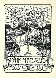 Ex Libris John Hedaeus Ex Libris Book Art Book Plates