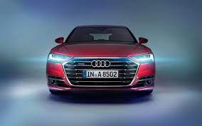 Download Wallpapers Audi A8 4k 2018 Cars New A8 Front View Headligts German Cars Audi Besthqwallpapers Com Audi A8 Dream Cars Audi Audi