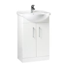 b&q white vanity unit & basin
