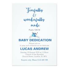 Fearfully Wonderfully Made Baby Dedication Invitation Zazzle Com Baby Dedication Invitation Baby Dedication Dedication Invitations